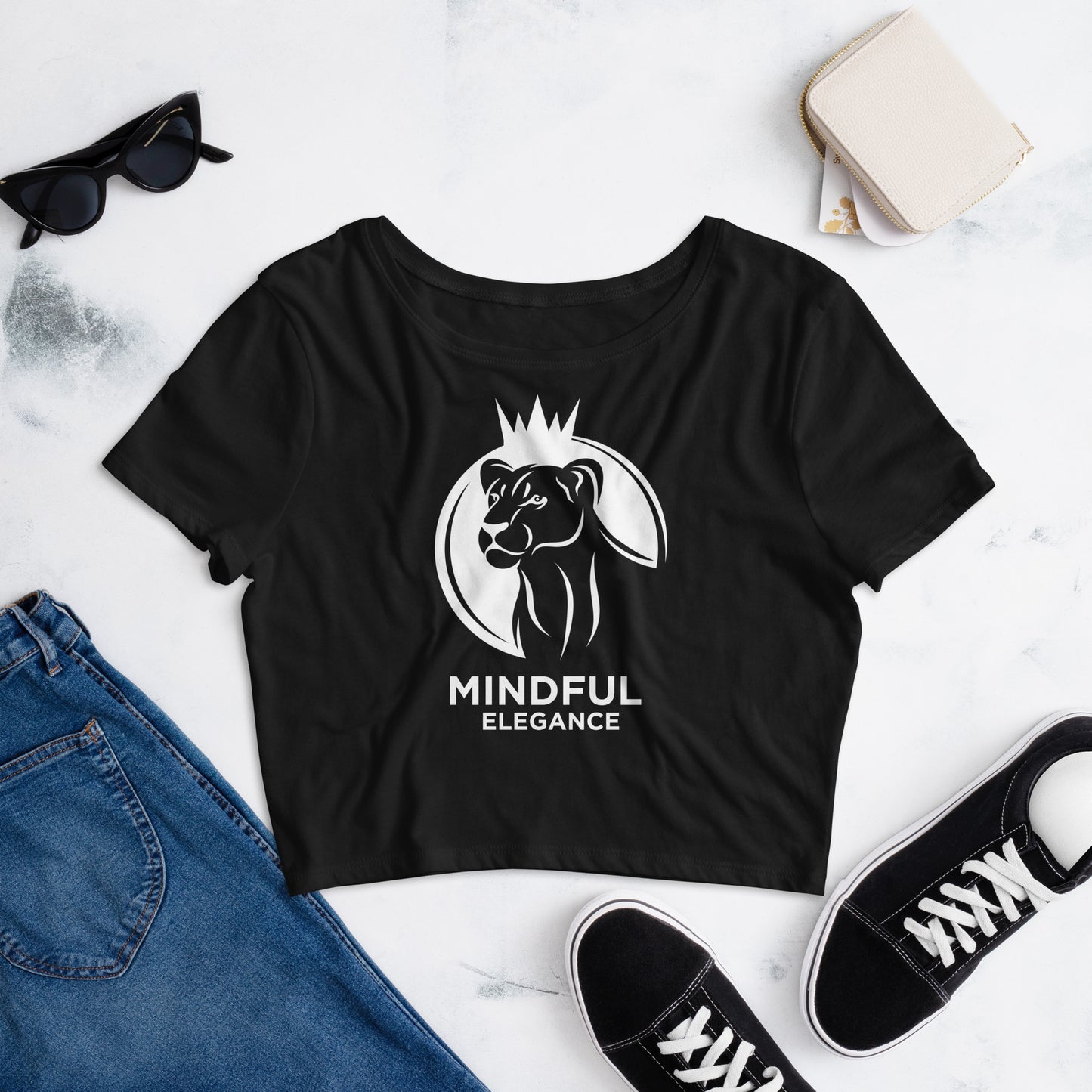 Mindful Elegance Women’s Crop Tee