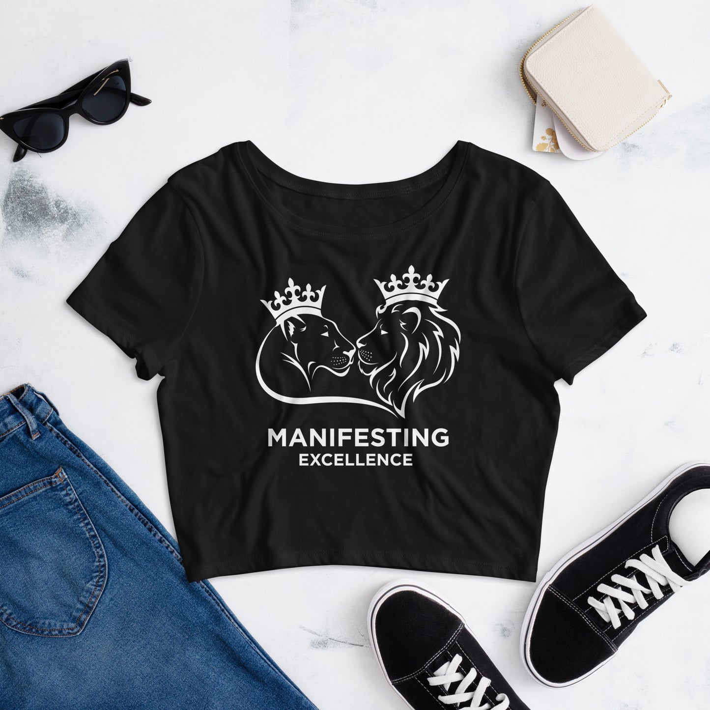 Manifesting Excellence Women's Crop Tee